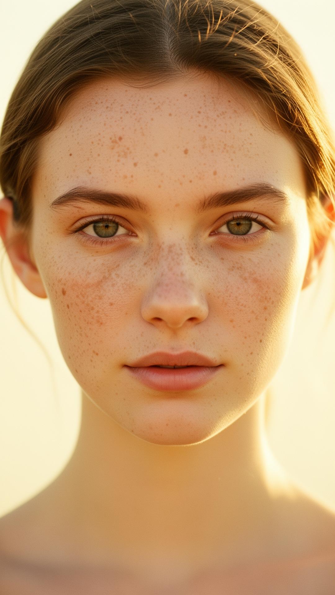 Close-up portrait in warm light