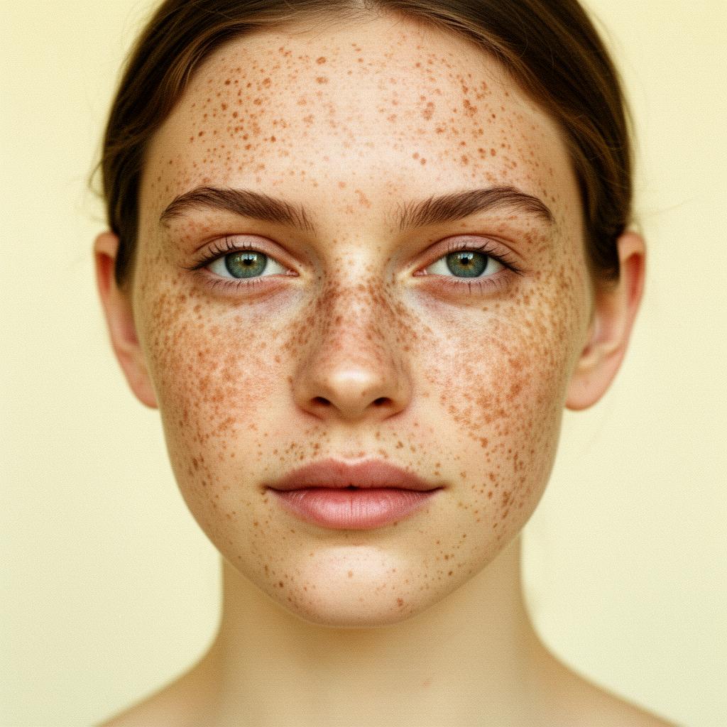 Young woman with freckles